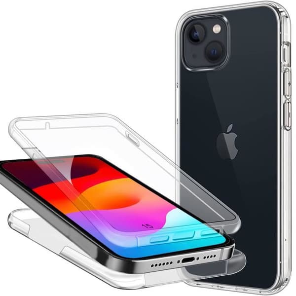 Skyddsskal - E.F.CONNECTION - för iPhone 15 - Flexibelt - Transparent - Slim Transparent