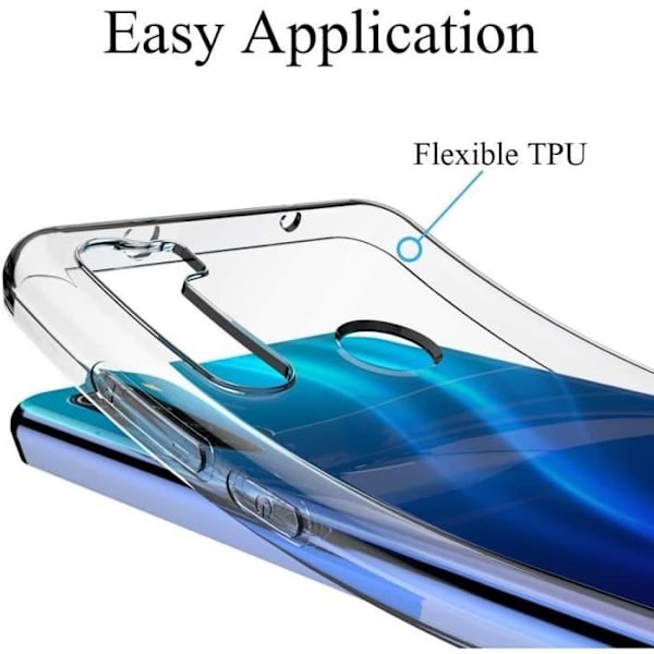 Beskyttelsesetui til Redmi Note 8 - E.F. CONNECTION - Blødt - Høj modstands Anti-Shock - Gennemsigtig Transparent