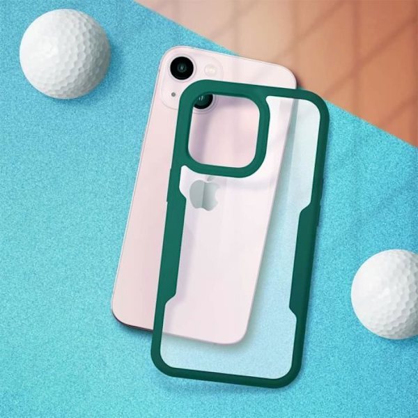 Coque - EF CONNECTION - för iPhone 14 Plus - 360° skydd - Natten grön - Silikon och PC Nattgrönt