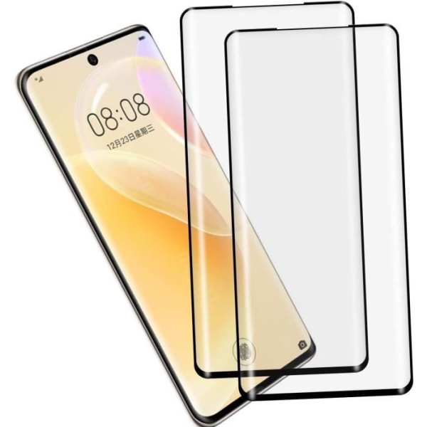 [2 delar] Härdat glas Xiaomi Mi 11 6,81", [full täckning] 9H hårdhetsbeständig skärmskyddsfilm av härdat glas - svart
