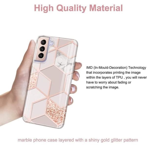 Coque - Xiaomi - Redmi Note 12 5G - Stöttålig - Repfria - Marmor Rosamönster Rosa