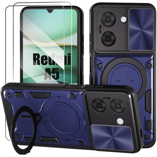 Skyddsskåpa - E.F.CONNECTION - För Xiaomi Redmi A5 - Stötsäker - Rep-skydd - Styv Mörkblå marinblå