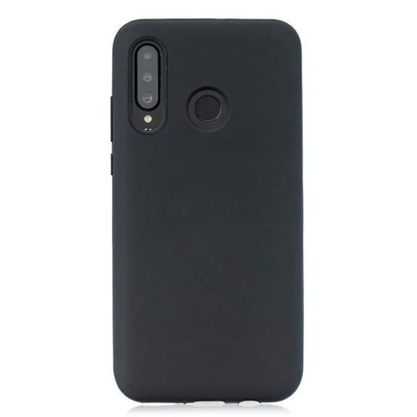 Silicone Cover til Huawei P30Lite, Ultra Tynd Blød TPU Gel Mat Bumper Blød Let Anti-Rids Stødabsorberende Etui (Sort) Svart