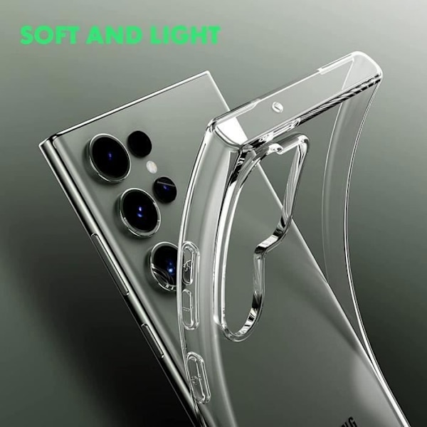 Skyddsomslag - E.F.CONNECTION - Samsung Galaxy S23 Ultra - Flexibelt - Transparent - Stötteabsorberande Transparent