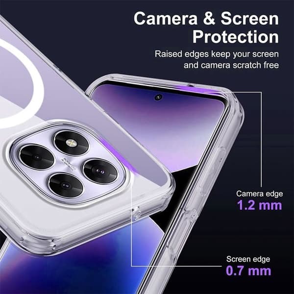 Magnetisk Plånbok + 2 Härdade Glas för Xiaomi Redmi Note 15 Pro Plus 5G - Stötsäker Repåtgärd Transparent