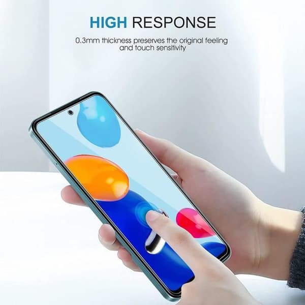 [4 st] Härdat glas för Redmi Note 11-Note 11S skärmskydd Transparent