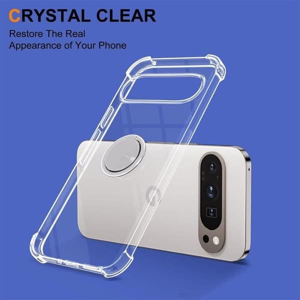 Skyddsskal - E.F.CONNECTION - Google Pixel 9 - Transparent - Mjuk - Silikon Transparent