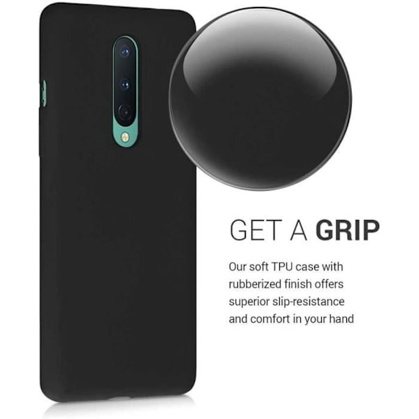 Skydd för One Plus 8 - E.F.CONNECTION - Mjuk Silikon Svart - Stötsäker - Noggrant Uskuret Svart