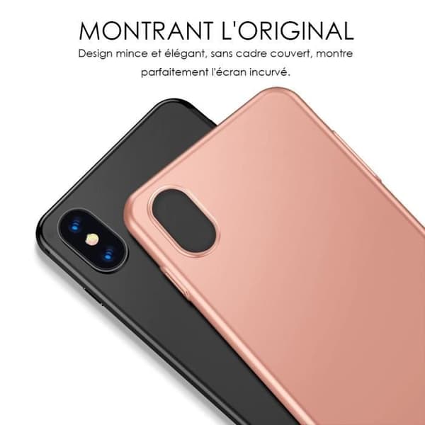 Coque - E.F.CONNECTION - iPhone X - Anti-chock - Ultra Fin - Flexibel - Hållbar Rosa