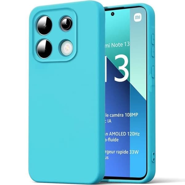 Coque - E.F.CONNECTION - För Xiaomi Redmi Note 13 4G - Silikon TPU - Matt Effekt - Stötskydd och Rep Skydd Blå