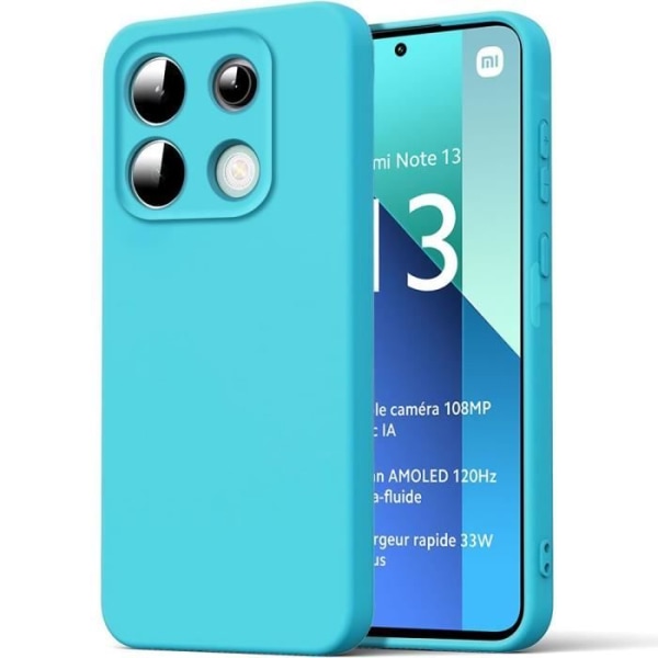 Fodral för Xiaomi Redmi Note 13 4G (ej för 5G), flytande silikonskydd Blue Matt Effect