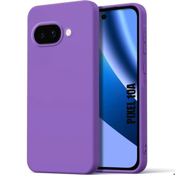 Fodral för Google Pixel 10a, Slim Antiskid Silikon, Stötsäker, Repfria Lila Violett