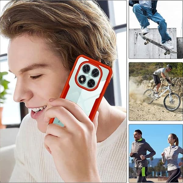 Fodral för Xiaomi Redmi Note 15 4G - 360 Skydd Förstärkt Kant Hel Solid - Röd Röd