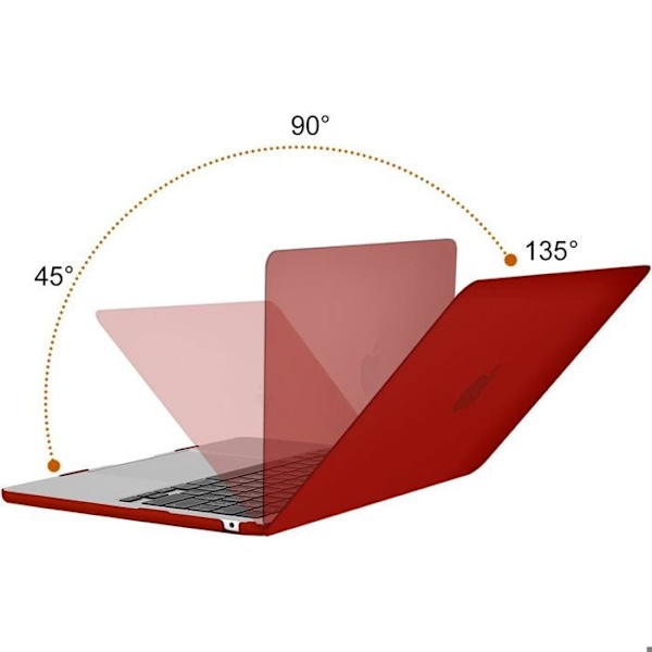 Skyddsskal för MacBook Pro 14 Tum M4 M3 M2 M1 Pro/Max 2024 2023 2021, Halkskyddande - Röd Matt Röd