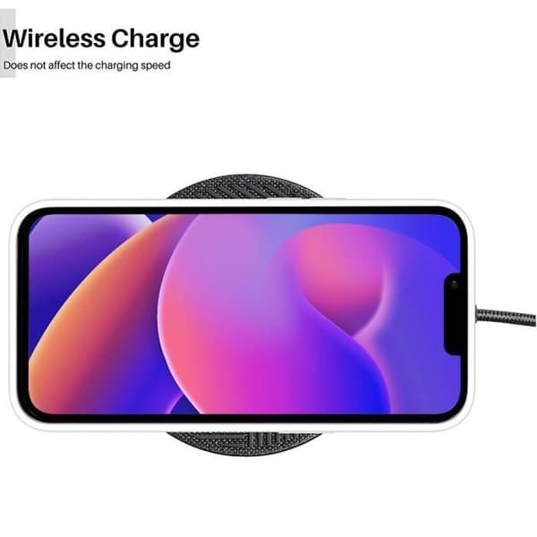 Skyddsskal - E.F.CONNECTION - för iPhone 14 - Silikon TPU - Stötresistent - Halkfri Vit