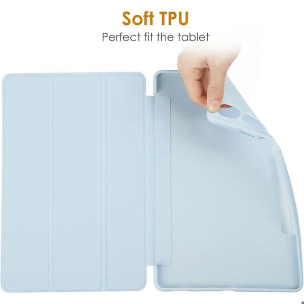 Skyddsväska för Samsung Galaxy Tab S9 - Chockresistent - Ställ för Väcka-Sova - Blå - 11 Tum Blå