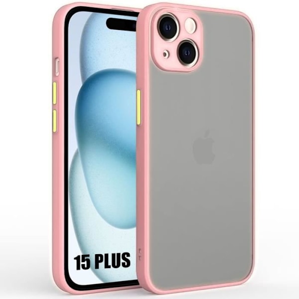 Coque - E.F.CONNECTION - för iPhone 15 Plus - Silikon - Stöttålig Skydd - Hård Rosa