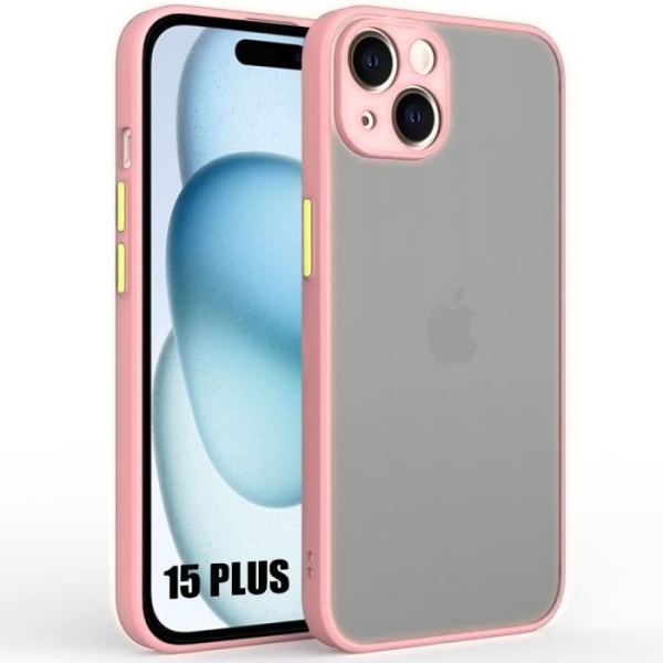 Fodral till iPhone 15 Plus, Ultra-Resistant Shockproof Protection Matt Silikon - Rosa