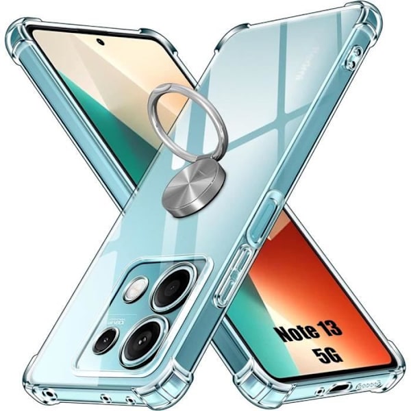 Coque - Xiaomi - Redmi Note 13 5G - Transparent - Rotérende 360° - Stødabsorberende Transparent