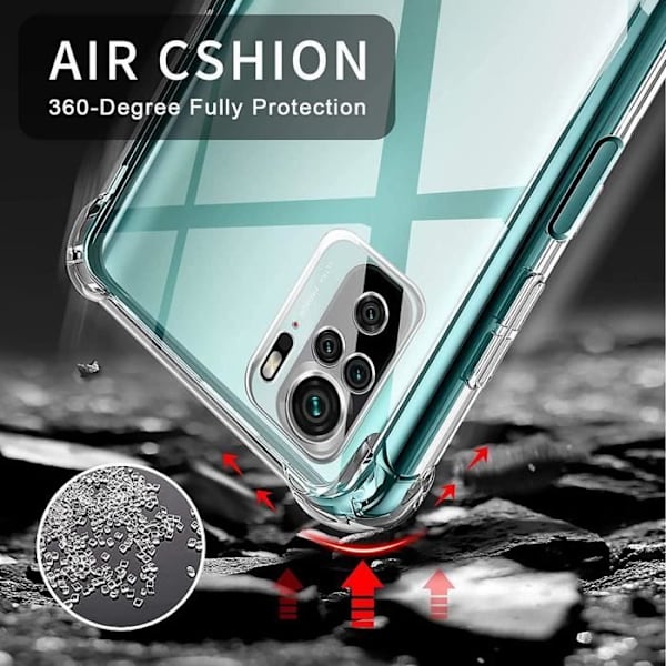 Skyddsfodral för Redmi Note 10S - E.F.CONNECTION - Mjukt - Transparent - Mjukt gelfodral Transparent