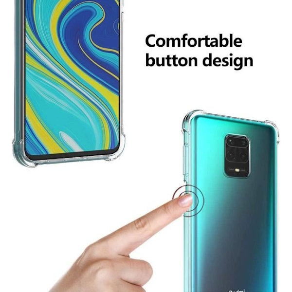 Skalsskydd - E.F.CONNECTION - Redmi Note 9Pro - Flexibel - Transparent - Stötsäker Transparent