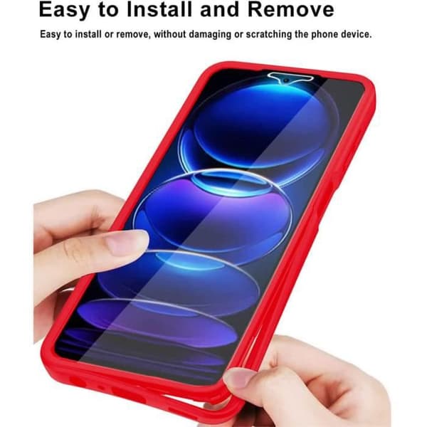 Fodral för Redmi Note 12 Pro 5G Heltäckande Fram + Baksida 360 Röd
