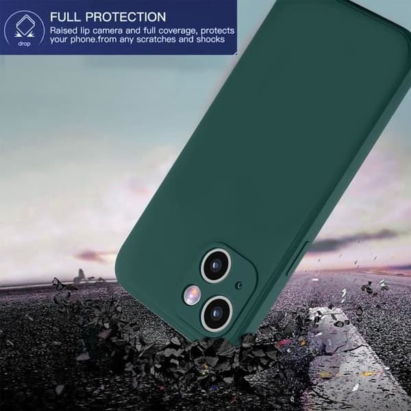 Coque Intégrale 360 - EF CONNECTION - för iPhone 14 - Nattgrön - Anti-Rip - Lätt Flexibel Midnattsgrönt