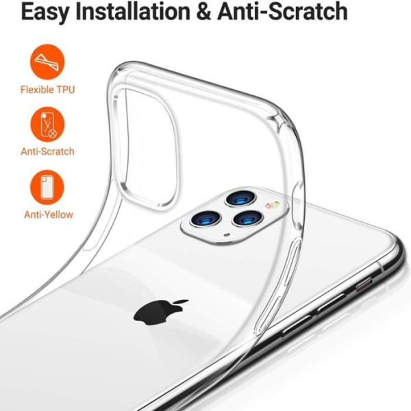 Transparent Skal iPhone 11 Skyddsskal Kompatibel med Apple iPhone 11 6.1"