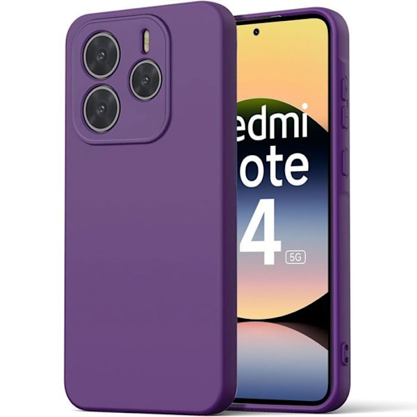 Coque til Xiaomi Redmi Note 14 5G (ikke til 4G) Anti-Ridser Mørk Lilla - E.F.Connection® Mörklila