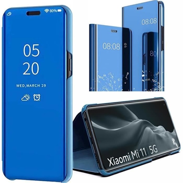 Beskyttelsesskal - E.F.CONNECTION - til Xiaomi Mi 11 - Spejleffekt - Fuld beskyttelse - Blå Blå
