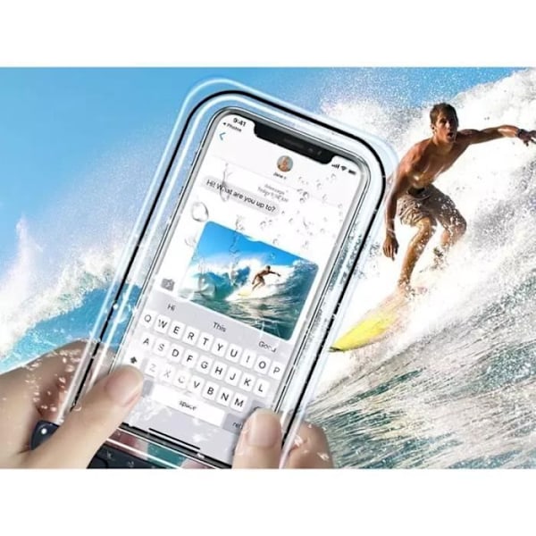 Vandtæt taskepose til Samsung A13 4G-5G A21s A20e A22 A53 5G M13 M23 5G - Vandtæt svømmetaske Svart