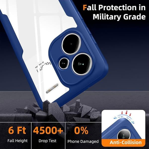 Coque - E.F.CONNECTION - För Xiaomi Redmi Note 13 Pro Plus 5G - Marinblå - Stötsäker - Heltäckande skydd marinblå