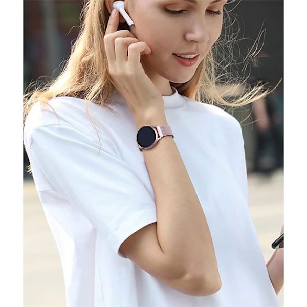Armband för Samsung Galaxy Watch 7/6/5/4/3 40mm/42mm/43mm/44mm/46mm/46mm/47mm - Milanese Rostfritt Stål Rosa Rosa