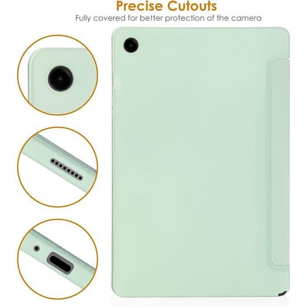 Skyddshölje - E.F.Connection - för Samsung Galaxy Tab A9 / A11 - Grön - Fällbart Stöd - Optimal Skydd Grön