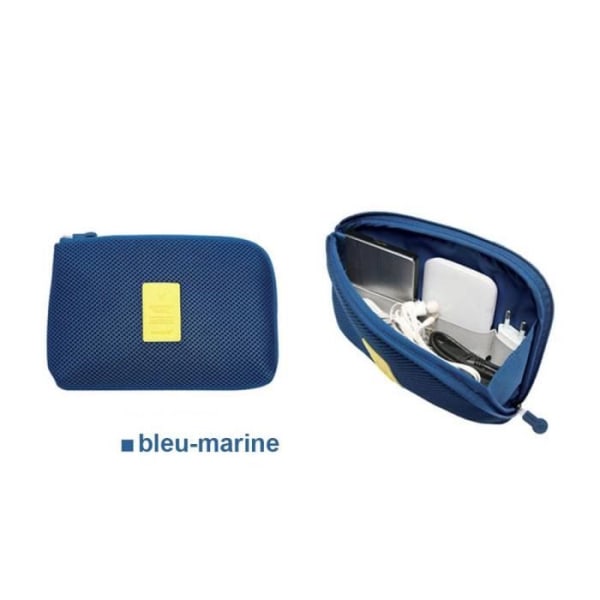 Small Travel Digital Cable Organizer - Marineblå