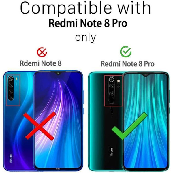 Beskyttelsesetui til Redmi Note 8Pro - E.F.CONNECTION - Blødt - Transparent - Anti-Shock Høj modstand Transparent