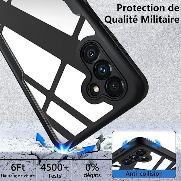 Skyddsskal - E.F.CONNECTION - Samsung Galaxy A14 4G/5G - Svart - Semi-stift - Rep-skyddande Svart
