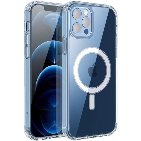 E.F.Connection gennemsigtigt etui med magnetisk cirkel til iPhone 13 Pro Max Transparent