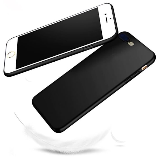 iPhone 8 Cover - Stødabsorberende - Silikone TPU - Ultra Tynd - Mat Finish - Sort Svart