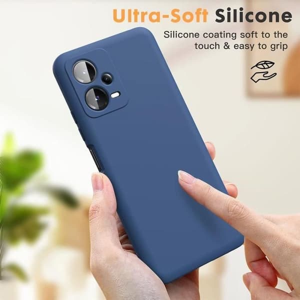 Skyddsskal - E.F.CONNECTION - För Xiaomi Redmi Note 12 5G - Ultra Slim - Stötsäker - Repfritt marinblå