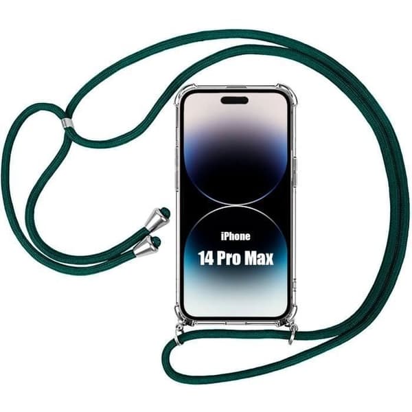 Skyddshölje - E.F.CONNECTION - för iPhone 14 Pro Max - Flexibelt - Förstärkt - Stötabsorberande - Grön Grön