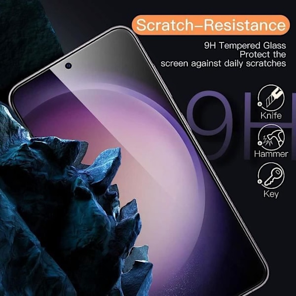 Härdat Glas - E.F.CONNECTION - för Samsung Galaxy S23 - Paket med 2 - Hårdhet 9H - Högupplöst Skärmskydd Transparent