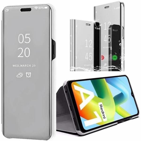 Skyddsfodral för Xiaomi Redmi A1/A2 - E.F.CONNECTION - Smart View - Silver Silver