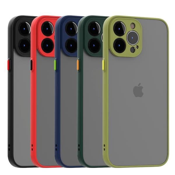 Fodral för iPhone 13 Pro - E.F.CONNECTION - Slim Mat Kaki - Semi-styv - Stötsäker Kaki