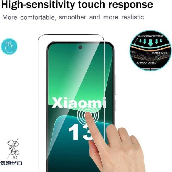 [2 stycken] Härdat glas för Xiaomi 13 - E.F.CONNECTION - Skärmskydd - Transparent - Härdat glas Transparent