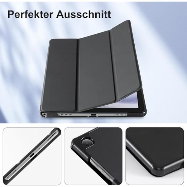 Fodral för Samsung Galaxy Tab A9+ - MÄRKE - A9 Plus - Stötresistent - Ställning för Sleep-Wake - Svart Svart