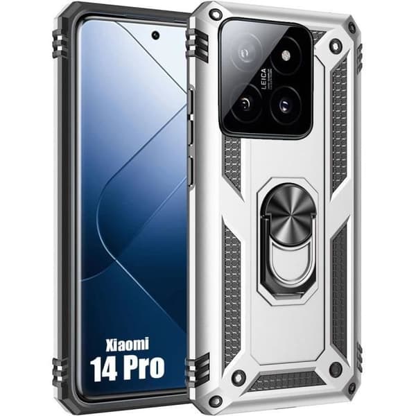 Coque - Xiaomi - 14 Pro - Förstärkt Skydd - Stötabsorberande - Rep-resistent Silver