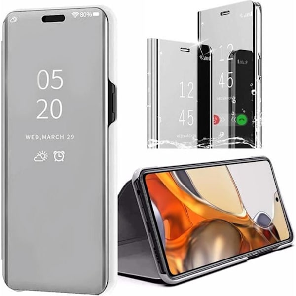 Skyddsfodral till Xiaomi 11T - 11T Pro - Smart View - Silver Silver