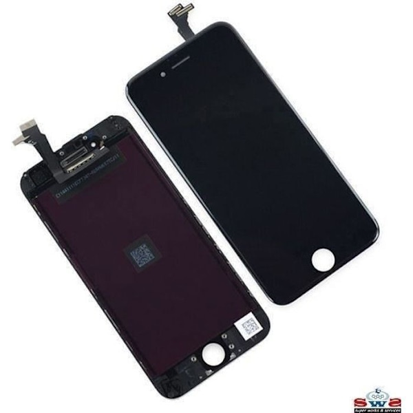 LCD pekskärm i glas för iphone 6 SVART