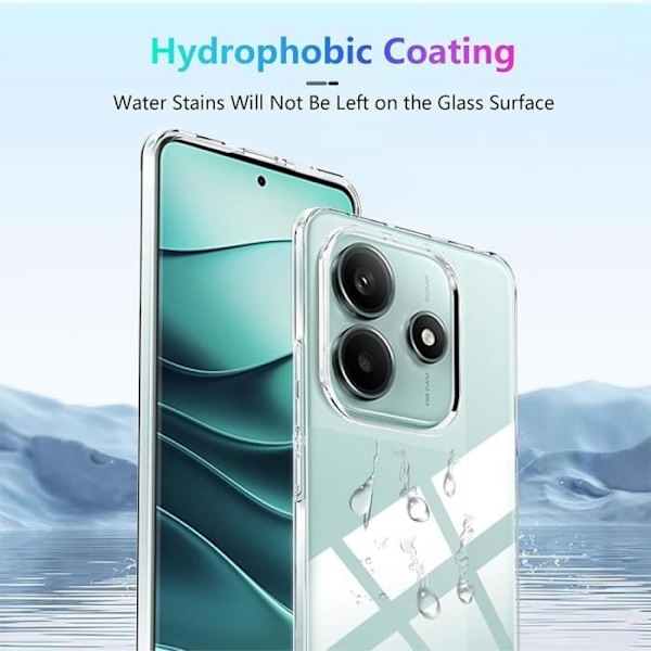 Fodral för Xiaomi Redmi Note 14 5G (ej för 4G), mjukt förstärkt skydd Stötsäkert transparent silikon